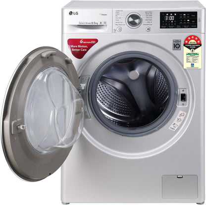 LG 6.5 kg With Steam Fully Automatic Front Load Washing Machine with In-built Heater Silver - FHT1265ZNL.ALSQEIL