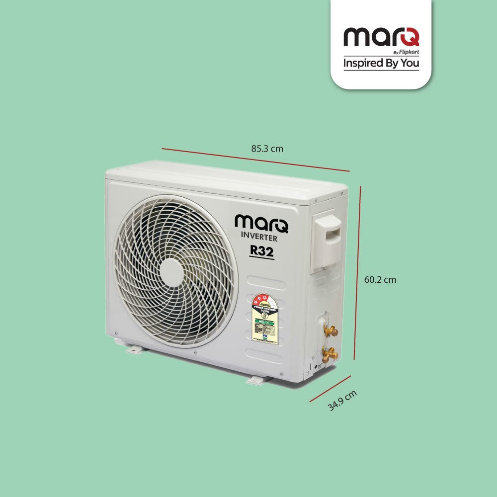 MarQ by Flipkart 0.8 Ton 3 Star Split Inverter AC  - White - FKAC083SIAEXT, Copper Condenser