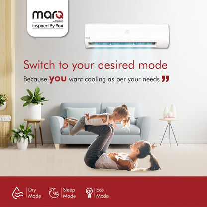 MarQ by Flipkart 1 Ton 3 Star Split AC  - White - FKAC103SFAA, Copper Condenser