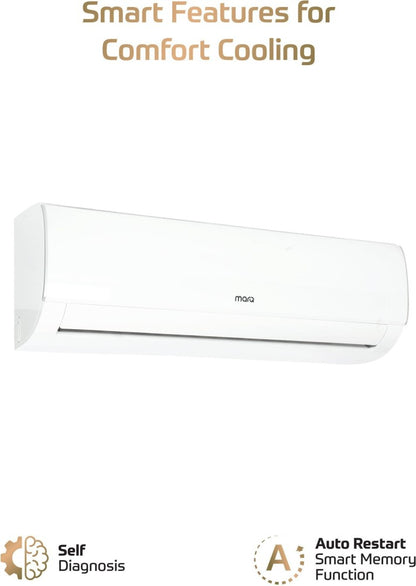 MarQ by Flipkart 1 Ton 3 Star Split Inverter AC  - White - FKAC103SIAINC, Copper Condenser