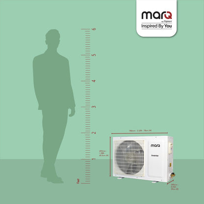 MarQ by Flipkart 1.5 Ton 3 Star Split AC  - White - FKAC153SFAA, Copper Condenser