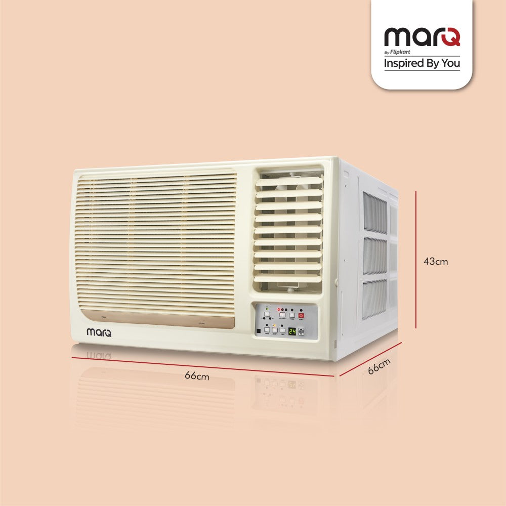 MarQ by Flipkart 1.5 Ton 3 Star Window AC  - White - FKAC153SFWACA, Copper Condenser