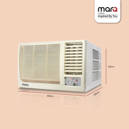 MarQ by Flipkart 1.5 Ton 3 Star Window AC  - White - FKAC153SFWACA, Copper Condenser