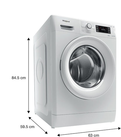 Whirlpool 8 kg Fully Automatic Front Load Washing Machine White - Fresh Care 8212