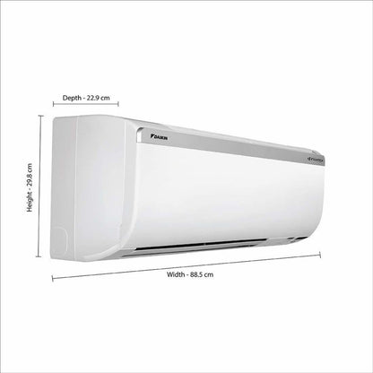 Daikin 1.5 Ton 3 Star Hot and Cold Split Inverter AC  - White - FTHT50TV16U, Copper Condenser