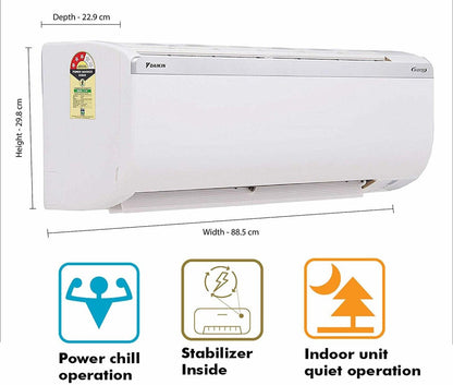 Daikin 1.5 Ton 3 Star Split Inverter AC  - White - (FTKL50TV16U/V)/(DTKL50TV16U/V)/(RKL50TV16U/V), Copper Condenser