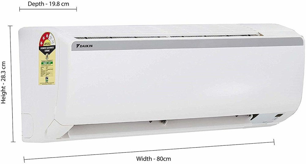 Daikin 0.8 Ton 3 Star Split AC  - White - FTL28TV16X2, Copper Condenser