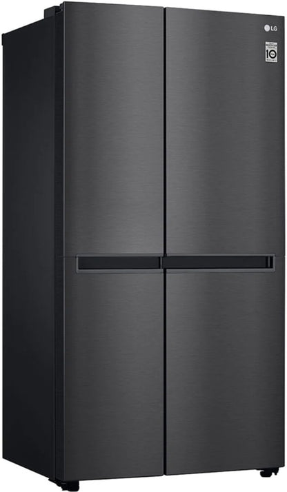 LG 688 L Frost Free Side by Side 5 Star Refrigerator - Matt Black, GC-B257KQBV