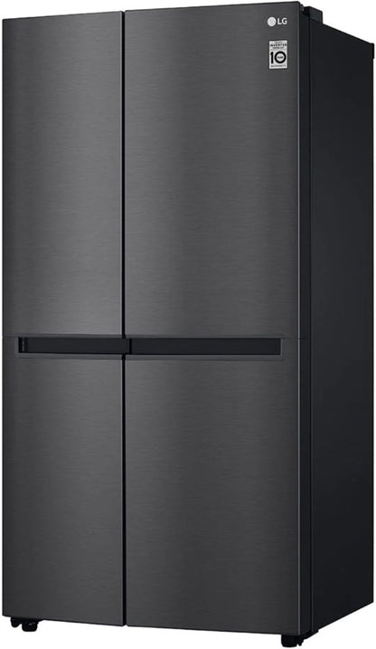 LG 688 L Frost Free Side by Side 5 Star Refrigerator - Matt Black, GC-B257KQBV