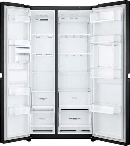 LG 675 L Frost Free Side by Side Refrigerator - Black Mirror, GC-C247UGBM