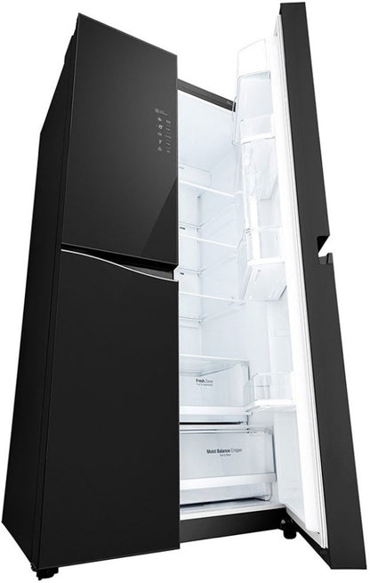 LG 675 L Frost Free Side by Side Refrigerator - Black Mirror, GC-C247UGBM