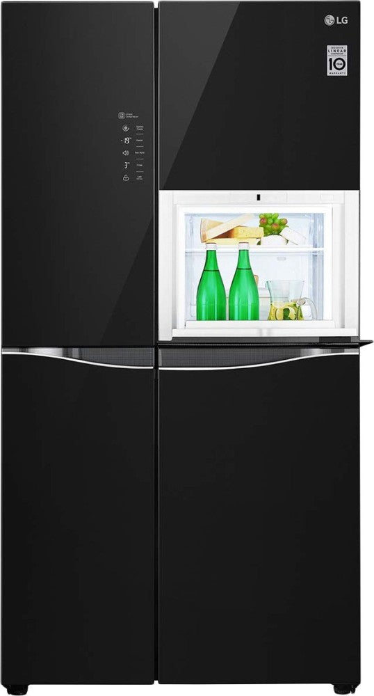 LG 675 L Frost Free Side by Side Refrigerator - Black Mirror, GC-C247UGBM