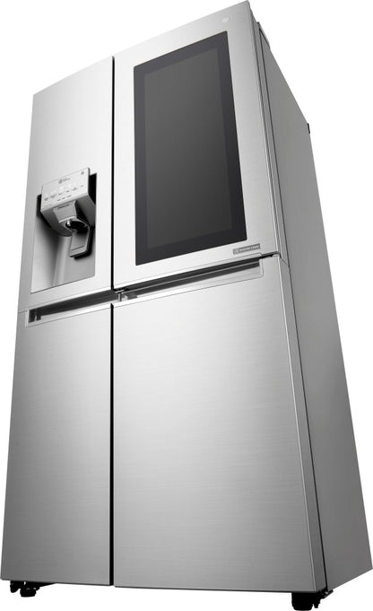 LG 668 L Frost Free Side by Side Refrigerator  with with Instaview and Smart ThinQ(WiFi Enabled) - Noble Steel, GC-X247CSAV