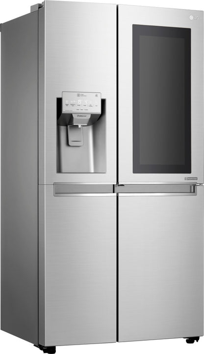 LG 668 L Frost Free Side by Side Refrigerator  with with Instaview and Smart ThinQ(WiFi Enabled) - Noble Steel, GC-X247CSAV