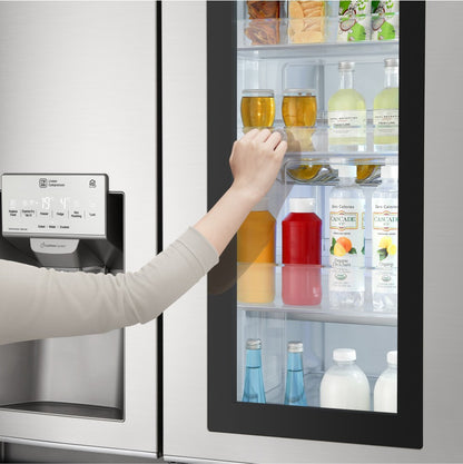 LG 668 L Frost Free Side by Side Refrigerator  with with Instaview and Smart ThinQ(WiFi Enabled) - Noble Steel, GC-X247CSAV