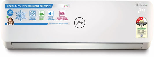 Godrej 1.5 Ton 3 Star Split Inverter AC  - White - GIC 18NTC3-WSA, Copper Condenser