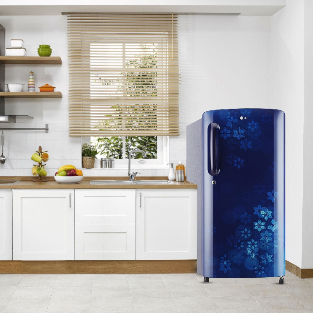 LG 204 L Direct Cool Single Door 4 Star Refrigerator  with Mi-com - Blue Quratz, GL-B211CBQY