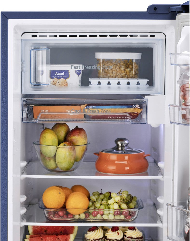 LG 204 L Direct Cool Single Door 4 Star Refrigerator with Base Drawer  with Mi-com - Blue Quartz, GL-D211CBQY