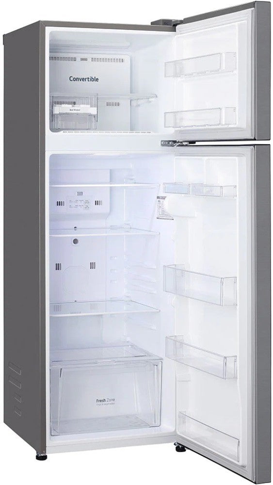 LG 308 L Frost Free Double Door 2 Star Convertible Refrigerator - Shiny Steel, GL-S322SPZY