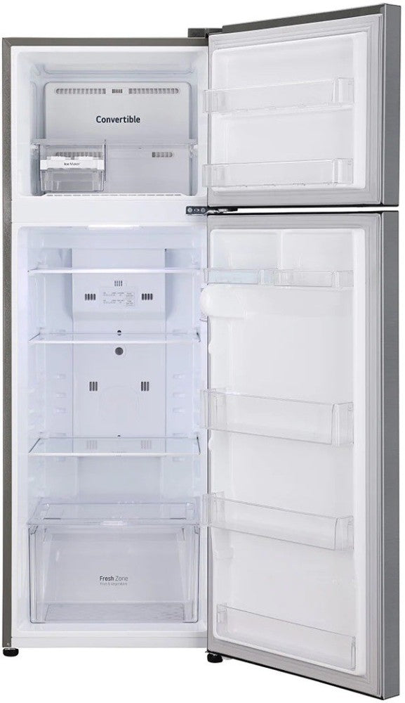 LG 308 L Frost Free Double Door 2 Star Convertible Refrigerator - Shiny Steel, GL-S322SPZY