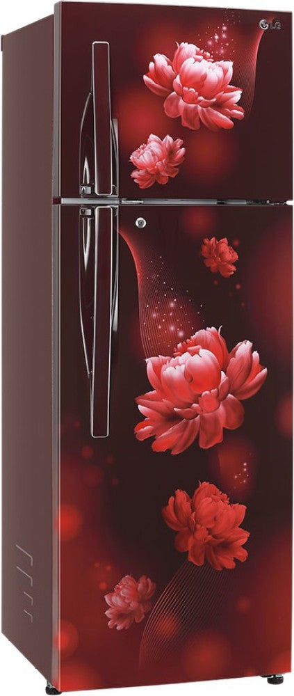 LG 308 L Frost Free Double Door 2 Star Convertible Refrigerator - Scarlet Charm, GL-T322RSCY