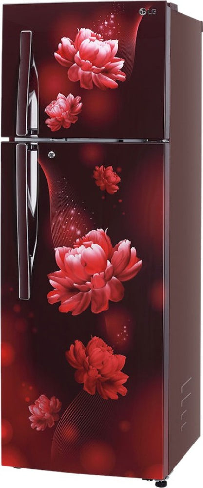 LG 308 L Frost Free Double Door 2 Star Convertible Refrigerator - Scarlet Charm, GL-T322RSCY