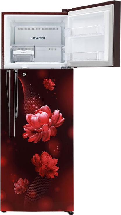 LG 308 L Frost Free Double Door 2 Star Convertible Refrigerator - Scarlet Charm, GL-T322RSCY