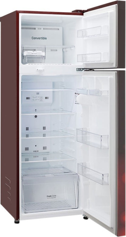 LG 308 L Frost Free Double Door 2 Star Convertible Refrigerator - Scarlet Charm, GL-T322RSCY