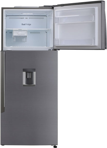 LG 471 L Frost Free Double Door Top Mount 3 Star Convertible Refrigerator - Shiny Steel, GL-T502XPZ3