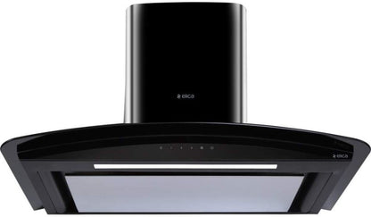 Elica Glace EDS HE LTW 90 BK NERO T4V LED S दीवार पर लगने वाली चिमनी - काला 1010 CMH