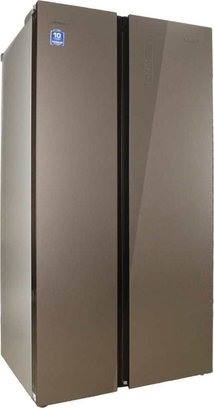 Lloyd 587 L Frost Free Side by Side Refrigerator - Graphite Glass, GLSF590DGGT1LB