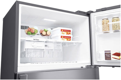 LG 516 L Frost Free Double Door 3 Star Refrigerator  with with Hygiene Fresh+ and Smart ThinQ(WiFi Enabled) - Platinum Silver III, GN-H602HLHQ