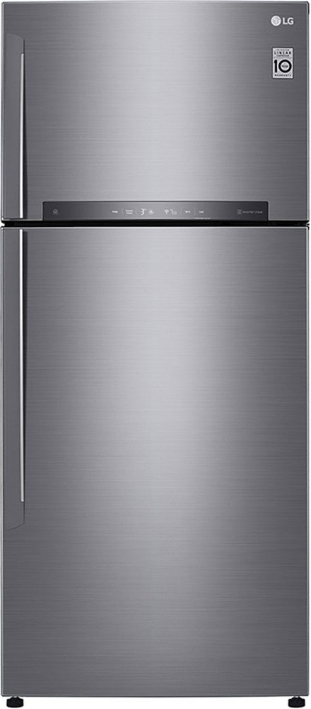 LG 516 L Frost Free Double Door 3 Star Refrigerator  with with Hygiene Fresh+ and Smart ThinQ(WiFi Enabled) - Platinum Silver III, GN-H602HLHQ