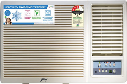 Godrej 1.5 Ton 3 Star Window AC  - White - GWC 18UTC3-WSA, Copper Condenser