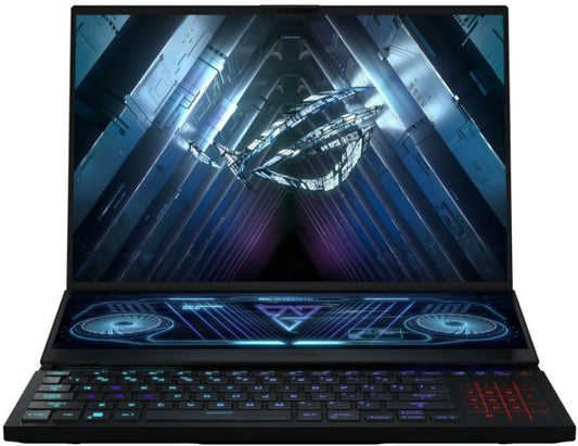 ASUS ROG Zephyrus Duo 16 (2022) डुअल स्क्रीन लैपटॉप 90Whr बैटरी के साथ Ryzen 9 ऑक्टा कोर 6900HX - (32 GB/2 TB SSD/Windows 11 Home/16 GB ग्राफ़िक्स/NVIDIA GeForce RTX 3080 Ti) GX650RXZ-LS228WS गेमिंग लैपटॉप - 16 इंच , काला, 2.50 किलोग्राम, एमएस ऑफिस के साथ