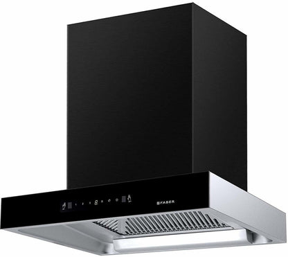 Faber Jupiter HC SC BK 60 cm, Baffle Filter, Touch & Gesture Control, 1350 m�/hr  Auto Clean Wall Mounted Chimney - Black 1350 CMH