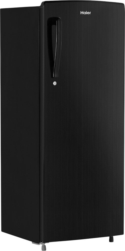 Haier 242 L Direct Cool Single Door 3 Star Refrigerator - Black Brushline, HED-24TKS