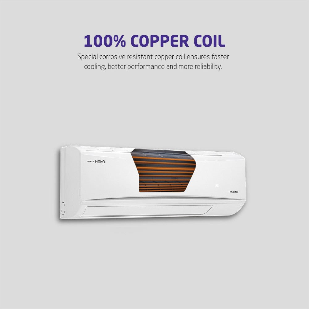 LIVPURE 1.5 Ton 5 Star Split Inverter Smart AC with Wi-fi Connect  - White - HKS-IN18K5S19A, Copper Condenser