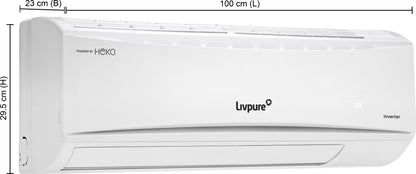 LIVPURE 1.5 Ton 3 Star Split Inverter Smart AC with Wi-fi Connect  - White - HKS-IN18K3S19A, Copper Condenser