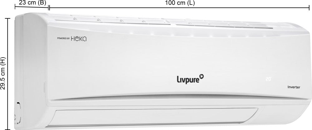 LIVPURE 1.5 टन 3 स्टार स्प्लिट इन्वर्टर स्मार्ट एसी वाई-फाई कनेक्ट के साथ - सफेद - HKS-IN18K3S19A, कॉपर कंडेनसर