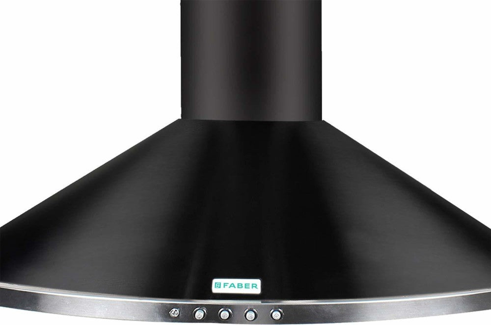 Faber Tender 3D BK T2S2 LTW 90 Wall Mounted Chimney - Black 1095 CMH