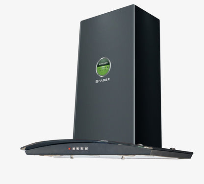 Faber Hood Tratto Plus BK LTW 60 (110.0330.304) Wall Mounted Chimney - Black 1000 CMH