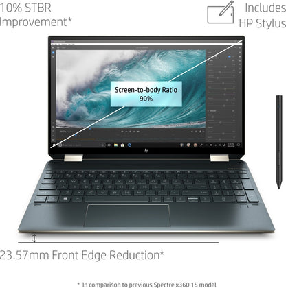 HP Spectre x360 Core i7 10th Gen - (16GB/1 TB SSD/Windows 10 Pro/4GB ग्राफ़िक्स) 15-eb0033tx 2 in 1 लैपटॉप - 15.6 इंच, नाईट फॉल ब्लैक, 1.92 kg, MS Office के साथ