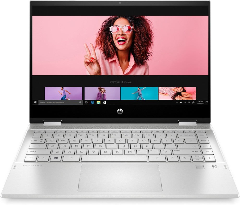 HP Pavilion x360 Core i5 10th Gen - (8GB/512GB SSD/Windows 10 Home) 14-dw0069TU 2 इन 1 लैपटॉप इनबिल्ट 4G LTE के साथ - 14 इंच, नेचुरल सिल्वर, 1.61 kg, MS Office के साथ