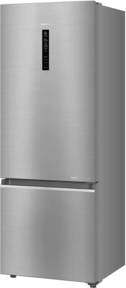 Haier 445 L Frost Free Double Door Bottom Mount 2 Star Refrigerator - Inox Steel, HRB-4952BIS-P