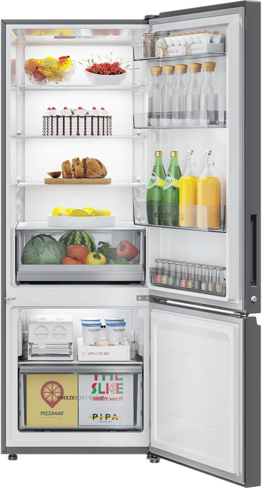 Haier 445 L Frost Free Double Door Bottom Mount 2 Star Refrigerator - Inox Steel, HRB-4952BIS-P