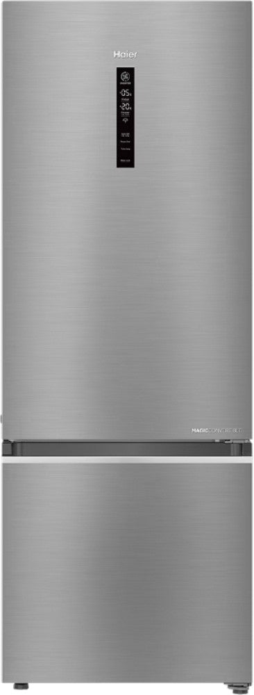 Haier 445 L Frost Free Double Door Bottom Mount 2 Star Refrigerator - Inox Steel, HRB-4952BIS-P