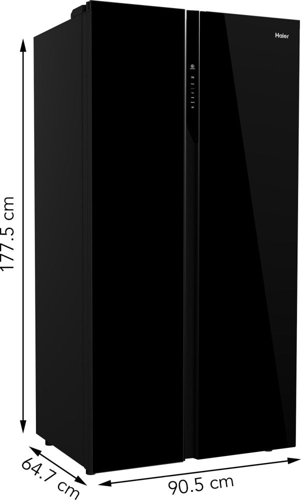 Haier 570 L Frost Free Side by Side Refrigerator - BLACK, HRF-622KG