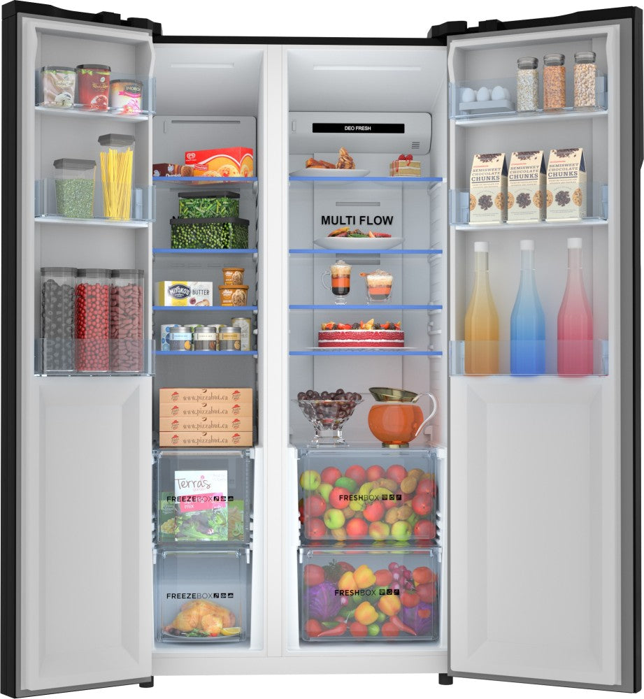 Haier 570 L Frost Free Side by Side Refrigerator - BLACK, HRF-622KG