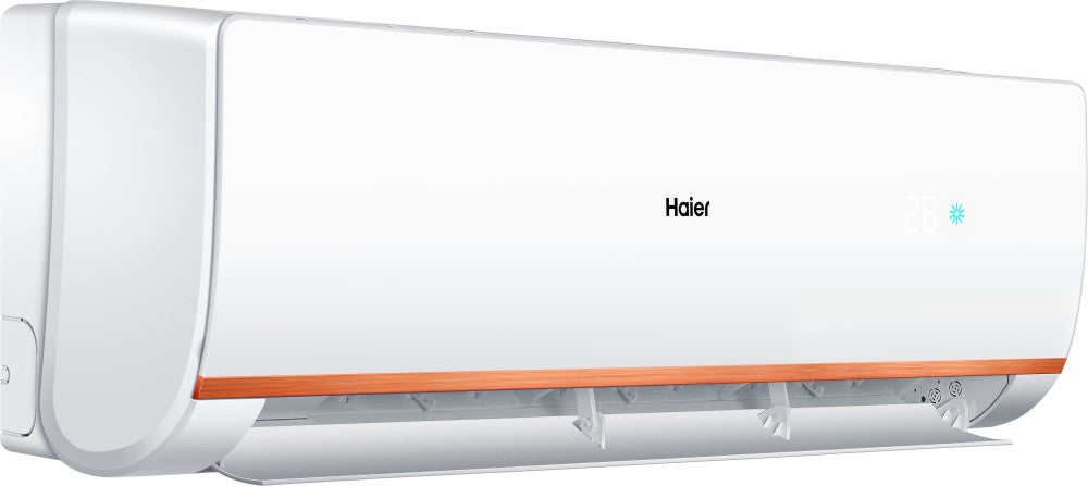 हेयर 1.5 टन 3 स्टार स्प्लिट इन्वर्टर एसी - सफेद, नारंगी - एचएसयू18सी-एनसीबी3बी(आईएनवी), कॉपर कंडेंसर